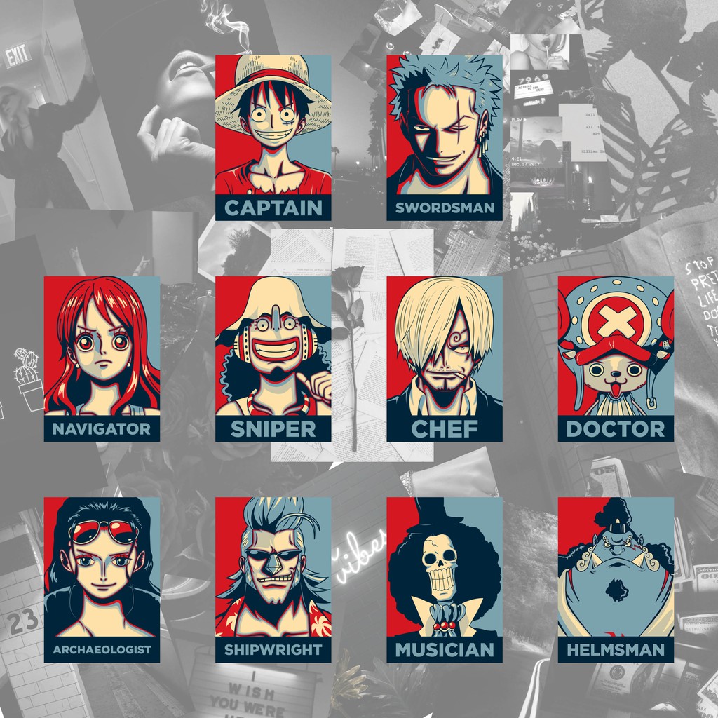 [KLIK 10X DI KERANJANG] Poster One Piece Status Character Mugiwara Kru