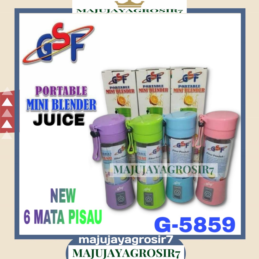 BLENDER PORTABLE GSF / BLENDER PORTABLE MINI MERK GSF JUICE CUP USB RECHARGEABLE / BLENDER PORTABLE 