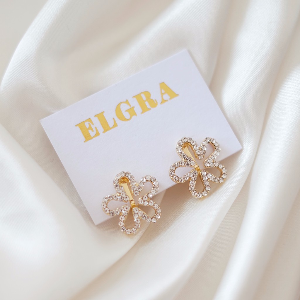 CAMILA - Clip Flower Swarovski Sweet Earring | Anting Jepit