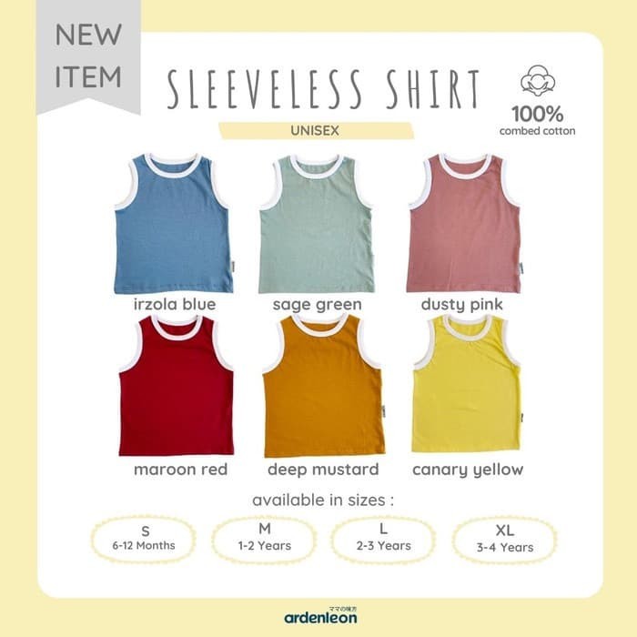 Ardenleon Sleeveless Shirt Atasan Kaos Kutung Anak