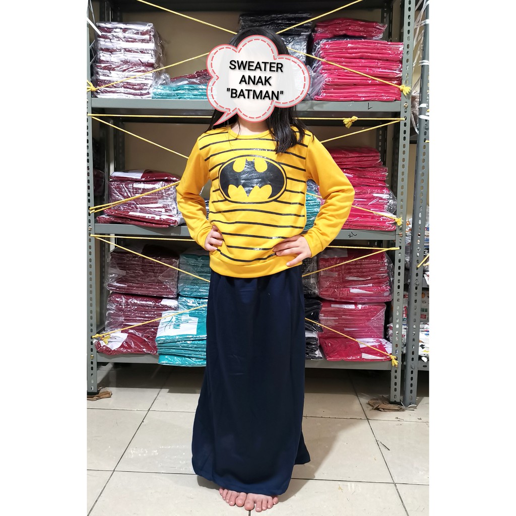 Atasan anak lengan panjang sweater utk usia 5-10th GAMBAR PRINTING