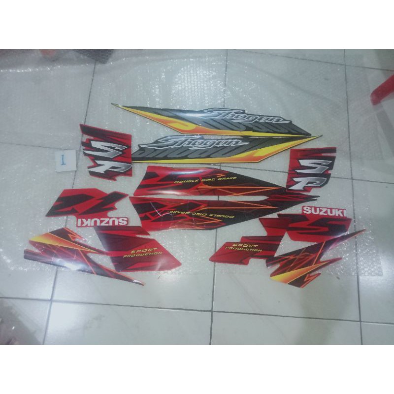 Standar Original Striping Lis stiker Suzuki Shogun Sp 125 Merah 2007 fullset