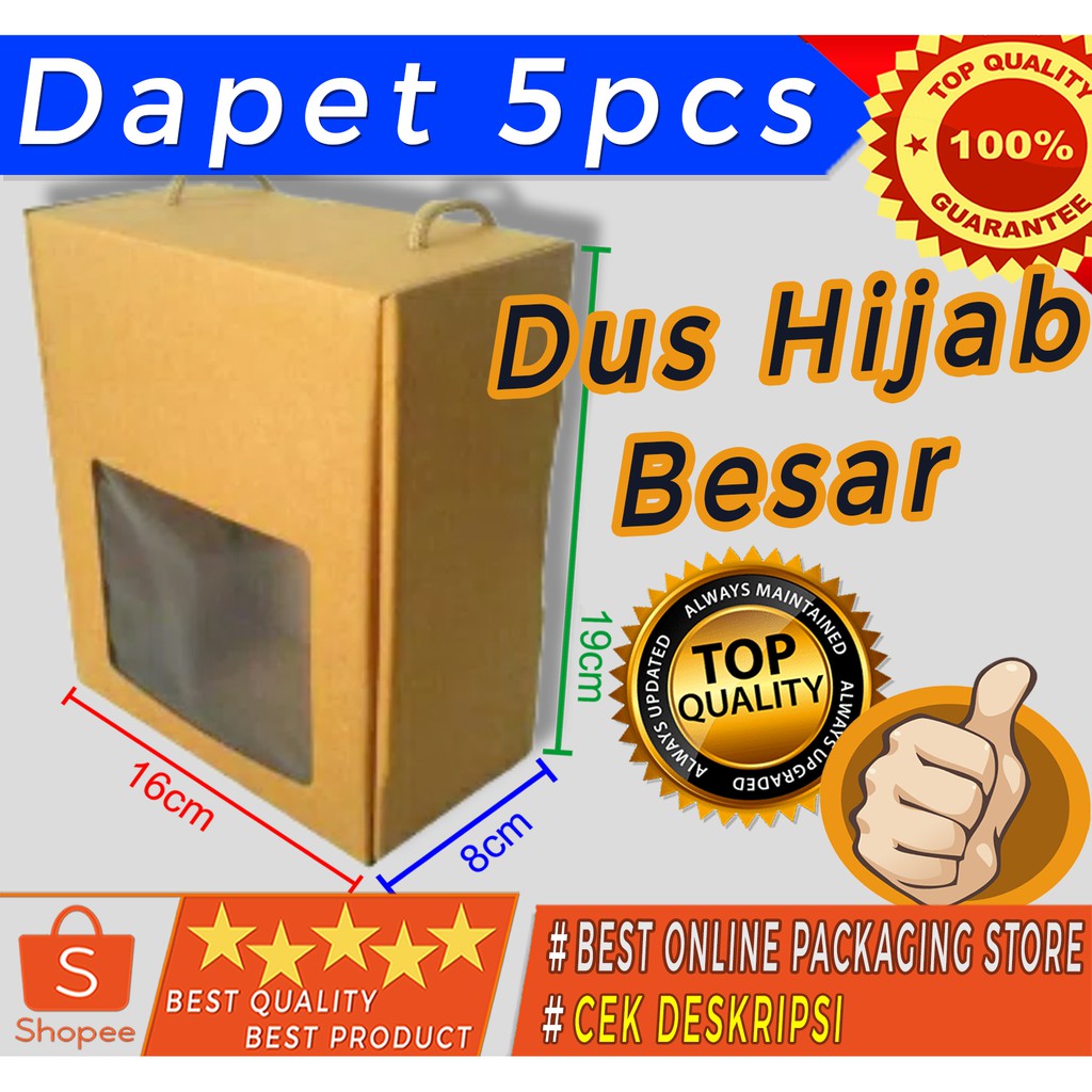 

DUS HIJAB BESAR / GIFT BOX / CORRUGATED BOX 16X19X8CM 316198 isi 5bh