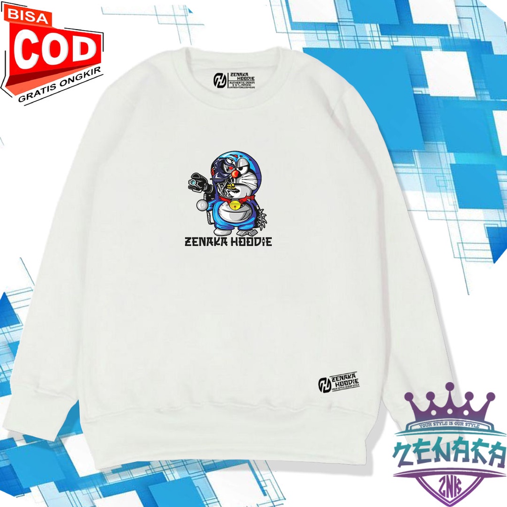 Sweater crewneck pria distro original tebal Crewneck pria distro aesthetic tebal Jaket crewneck pria anime doraemon Suiter crewneck murah Crewneck wanita terbaru 2022 Switerr cowok terbaru 2022 ori Zenaka