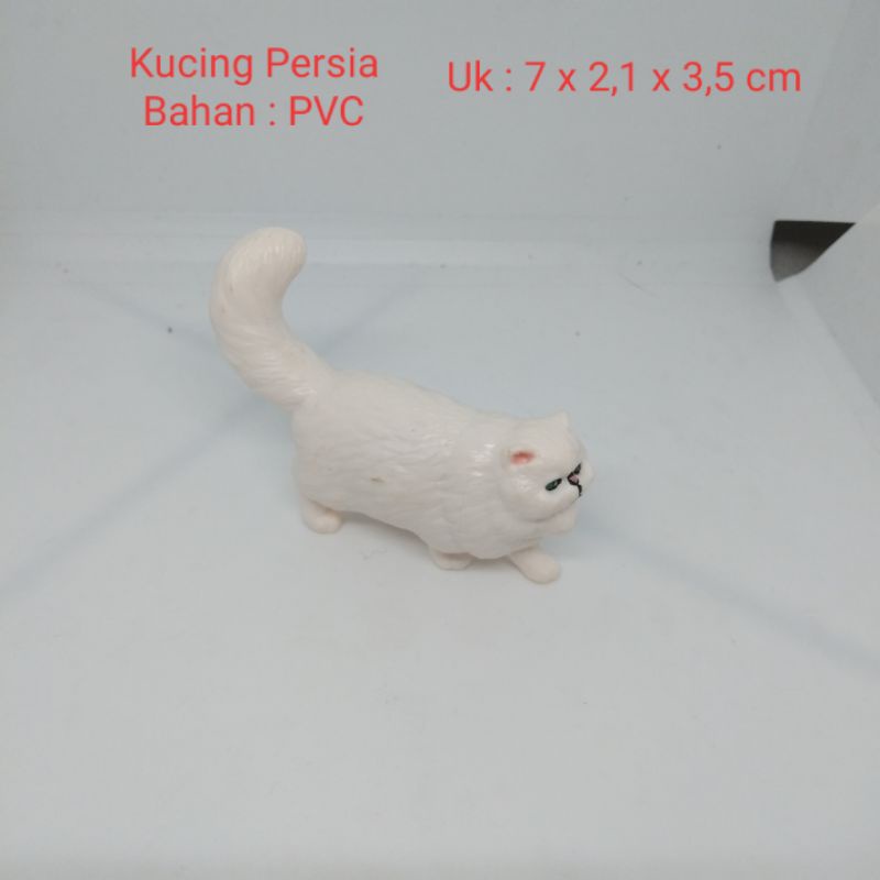 Miniatur Kucing Persia Putih Figure Kucing Persia Putih