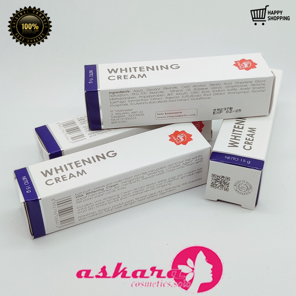 Viva Whitening Cream 15gr / Original/BPOM