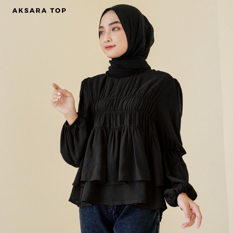 Askara Blouse - Atasan Wanita Remaja Atau Dewasa Style Korea Casual Formal Atau Blus Kerja casual kekinian