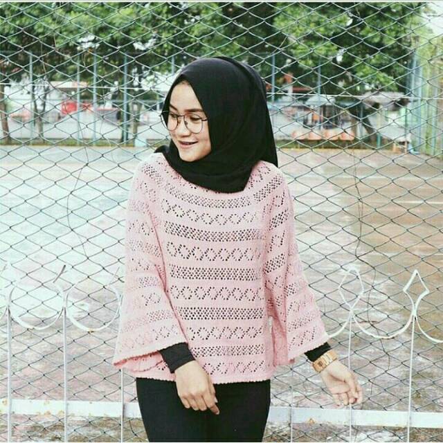 CROP JARING RAJUT Sweater