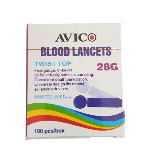 COD Jarum Blood Lancet 28G isi 100pcs Avico Easytouch Easy Touch Nesco