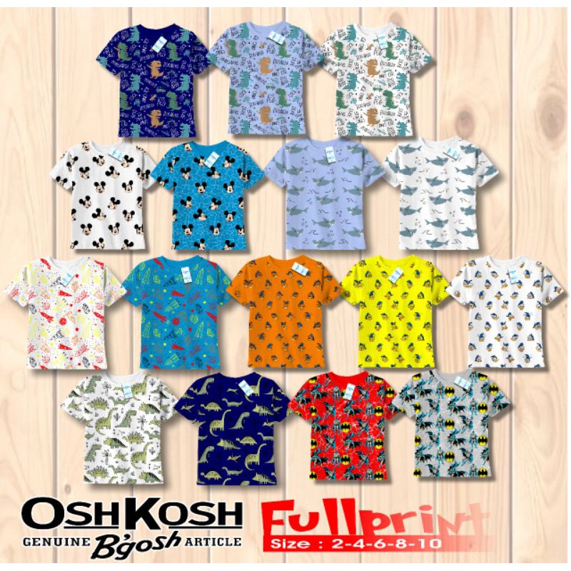 KAOS ANAK OSHKOSH OPPHYS FULLPRINT SIZE 2-7 TAHUN