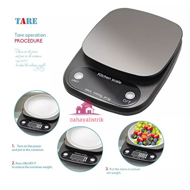 Timbangan Dapur Digital 5kg 10Kg / Timbangan Kue Digital Dapur PREMIUM / Mini Kitchen Scale Timbangan Dapur Kopi Makanan