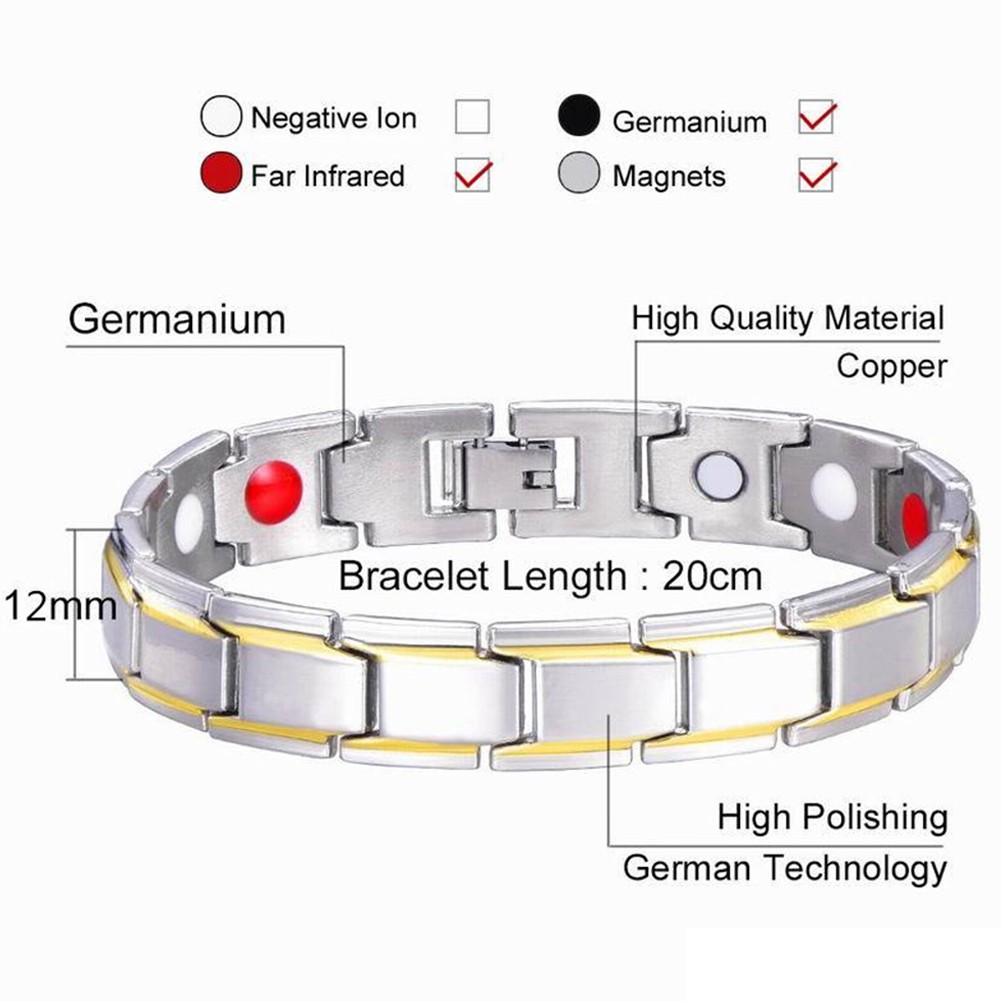 COD Fashion Pria Gelang Magnet Wanita Energi Kesehatan Terapi Arthritis Perhiasan