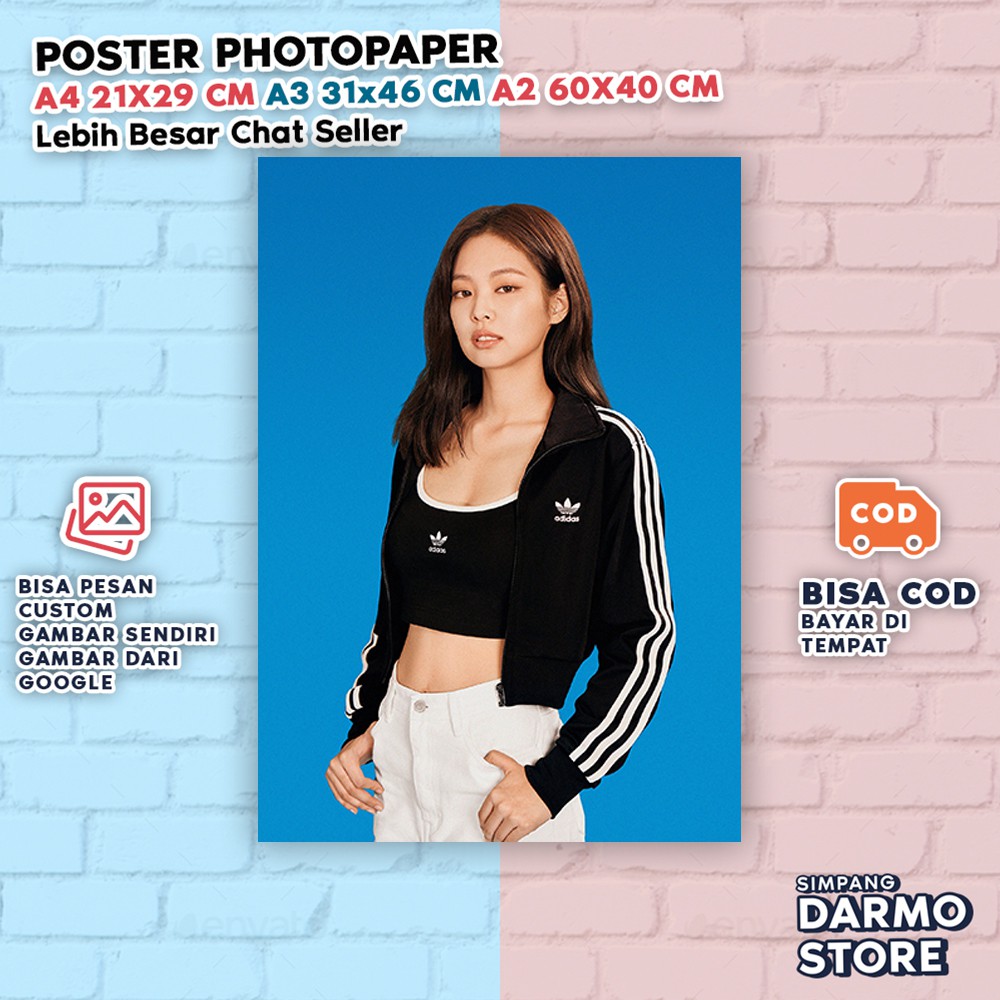 Poster Blackpink Adidas Photoshoot Jisoo Jennie Rosé Lisa Black Pink Blekping Bisa Custom BLPAD-4