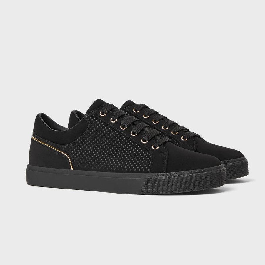 SEPATU ORIGINAL ZARA SNEAKERS TEKSTUR BLACK FOR MEN AUTHENTIC