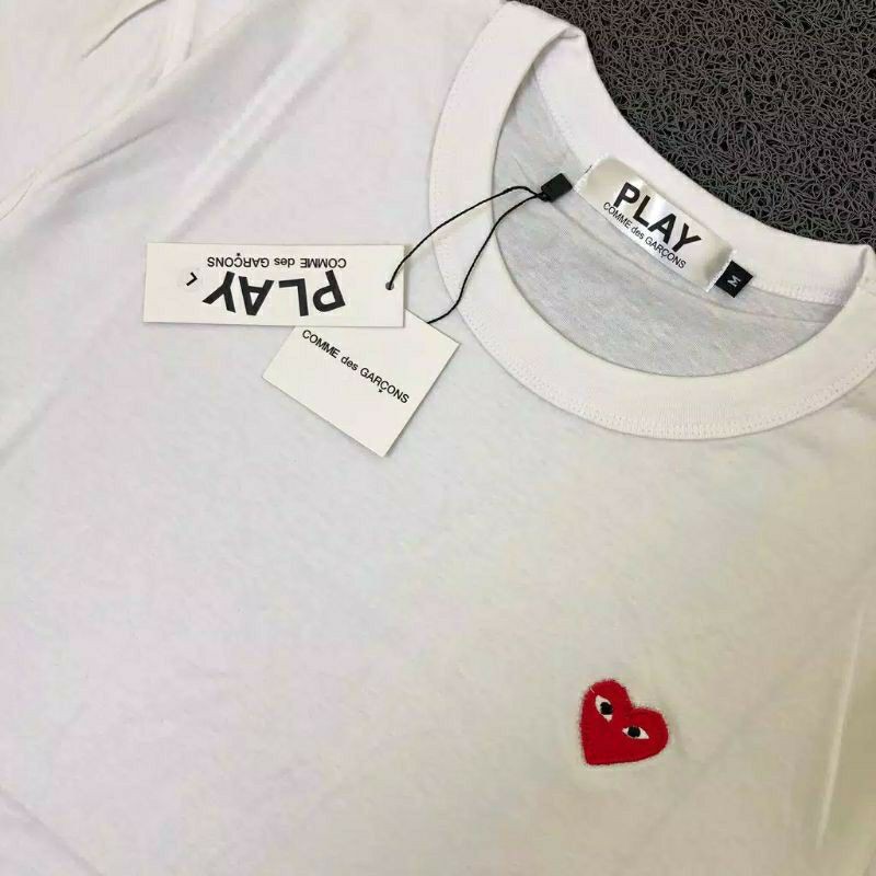 KAOS T-SHIRT PLAY CDG LOVE BORDIR FULLTAG &amp; LEBEL (BESTSELLER) &amp; LONG SLEVE PLAY