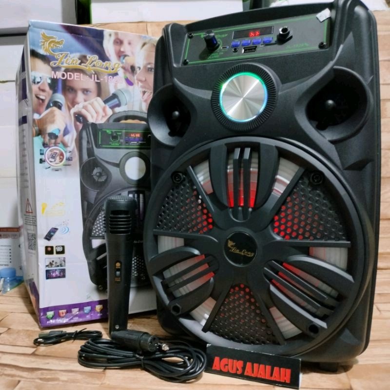 ✅cod speaker bluetooth karaoke jonlong JL-1938 free mik 8,5 inch super bass/salon aktip karaoke jinl