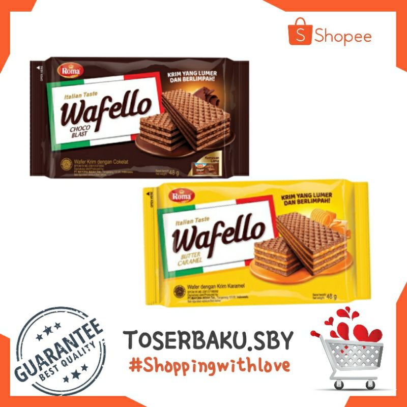 

Roma Wafello 48g Pack isi 5 dan 10 All Variant / Wafer ala tango / Wafer isi / Agen Snack Murah Surabaya / Camilan / Teman Ngopi