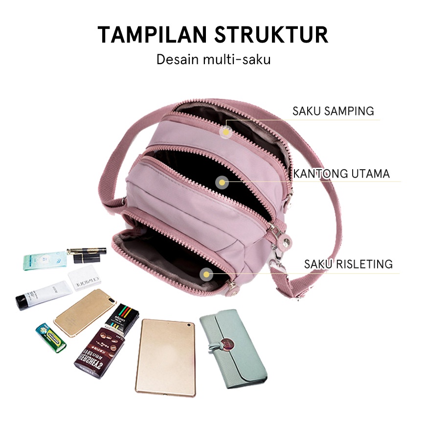 Hathin muii murah sling bag mini  Tas Selempang Wanita phone bag Wanita Hand Bag paket fanny waist bag Wanita sling bag remaja kekinian 2022 tas selempang