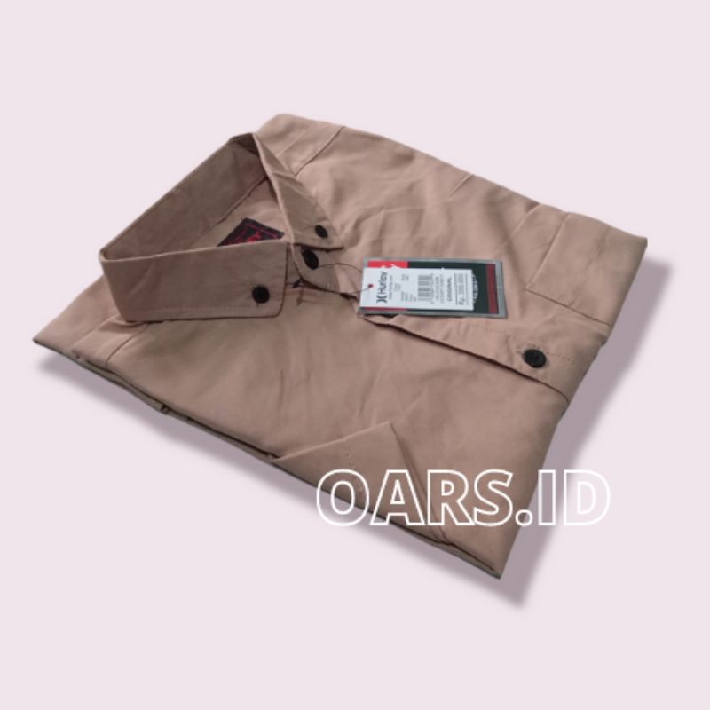 kemeja pria polos mocca moka lengan pendek dan panjang premium murah jumbo slimfit