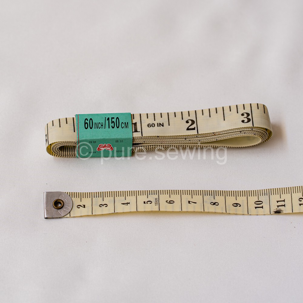 Meteran jahit/Alat pengukur meteran badan/pakaian 150 cm/60 inch-Putih tulang Kecil