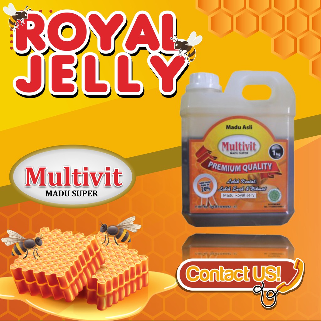 

Madu Multivit Royal Jelly 1kg | Madu Asli 100%