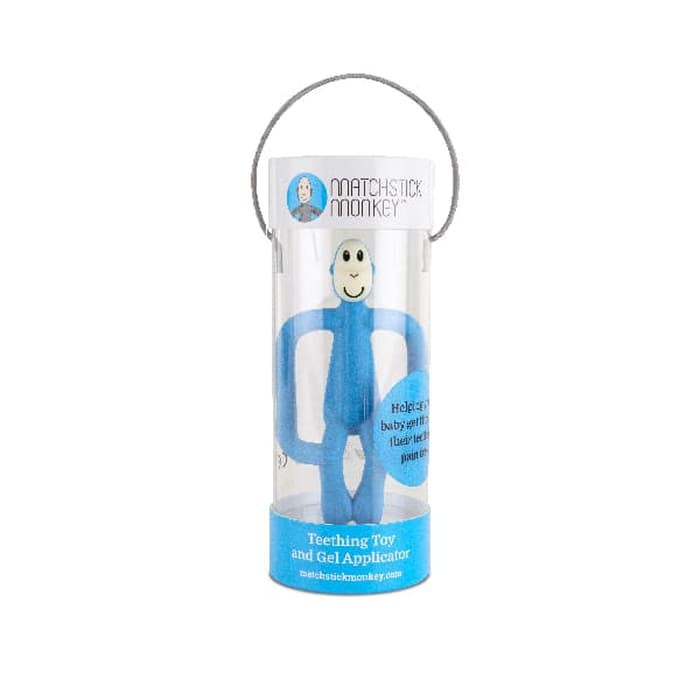 Matchstick Monkey Teether LIGHT BLUE