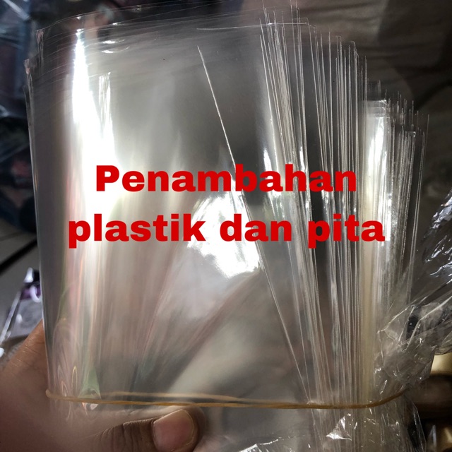 

Penambahan plastik dan pita