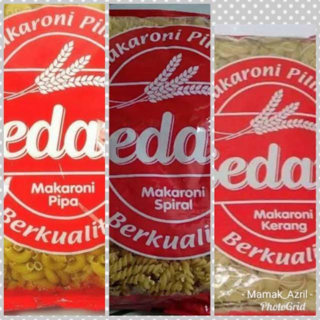 

Makaroni sedani kerang, pipa, spiral1kg