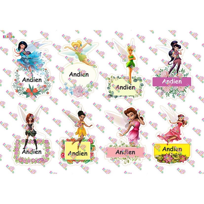 

LABEL NAMA FAIRY TINKERBELL 32 STIKER - ANTI AIR/LUNTUR-4 Nama FR1XL4