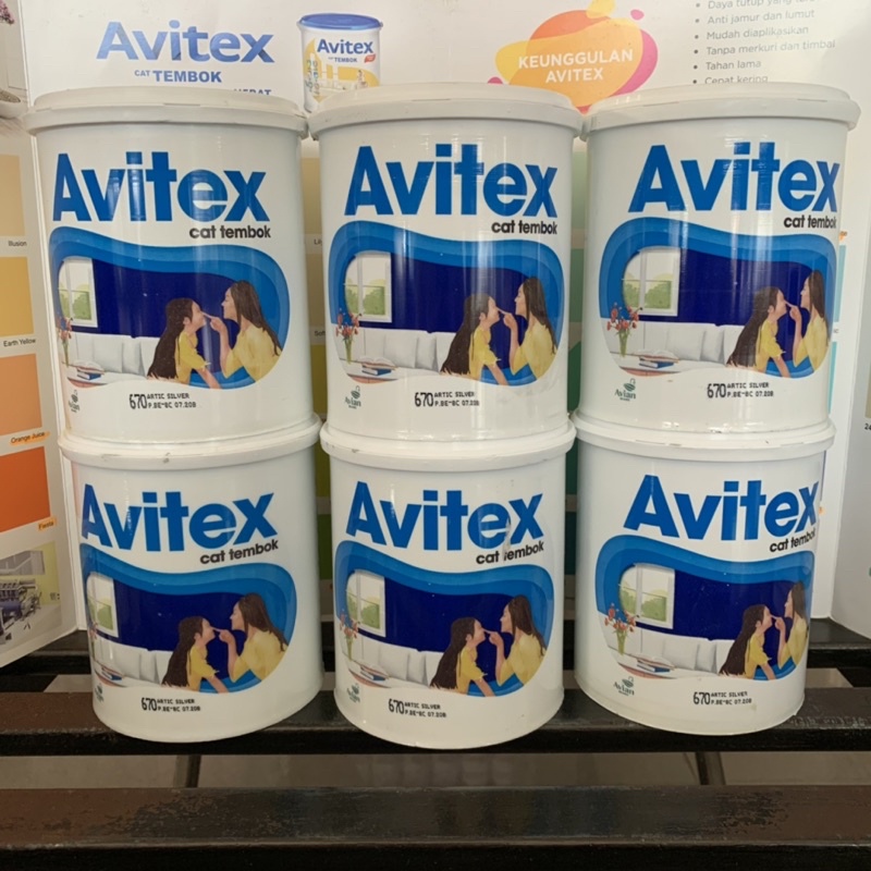 AVITEX CAT TEMBOK 1 KG / CAT DINDING AVIAN / CAT TEMBOK KILOAN / CAT PLAFON GYPSUM PUTIH MERAH KUNIN