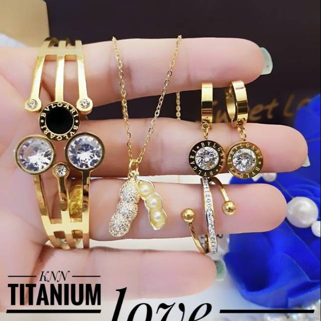 Titanium set perhiasan 3017k