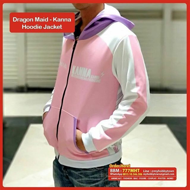 Jaket Hoodie Anime Full Print Dragon Maid : Kanna-chan