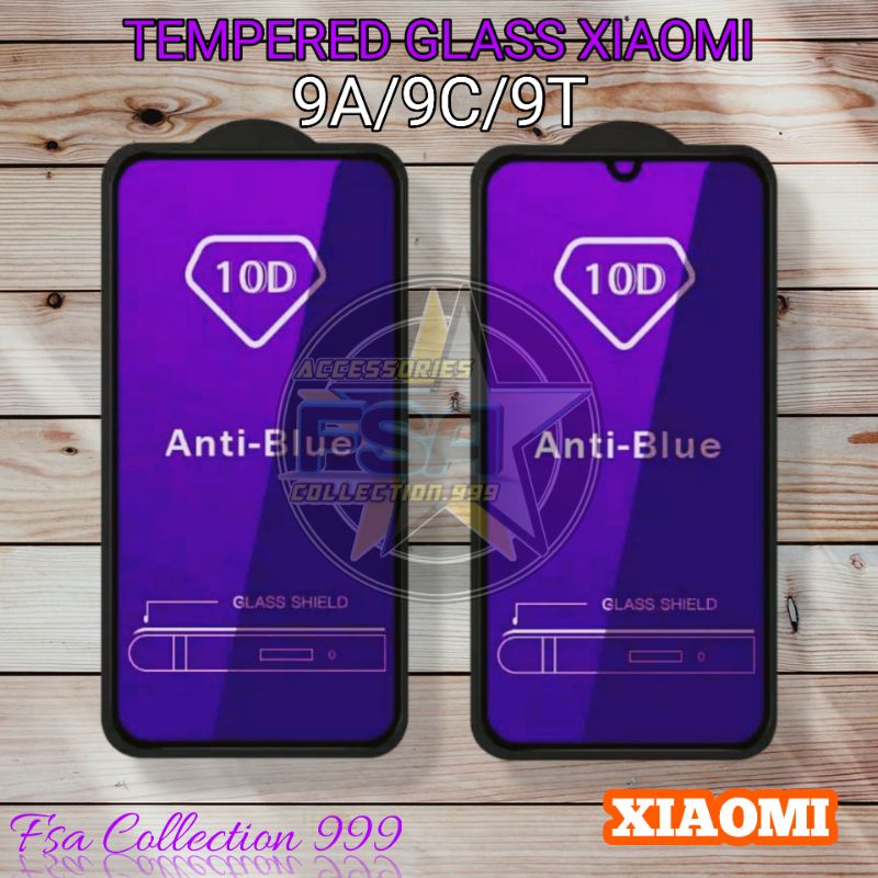 Tempered Glass Xiaomi Redmi 9A/9C/9T Blue Light Full Screen Premium Protector Quality