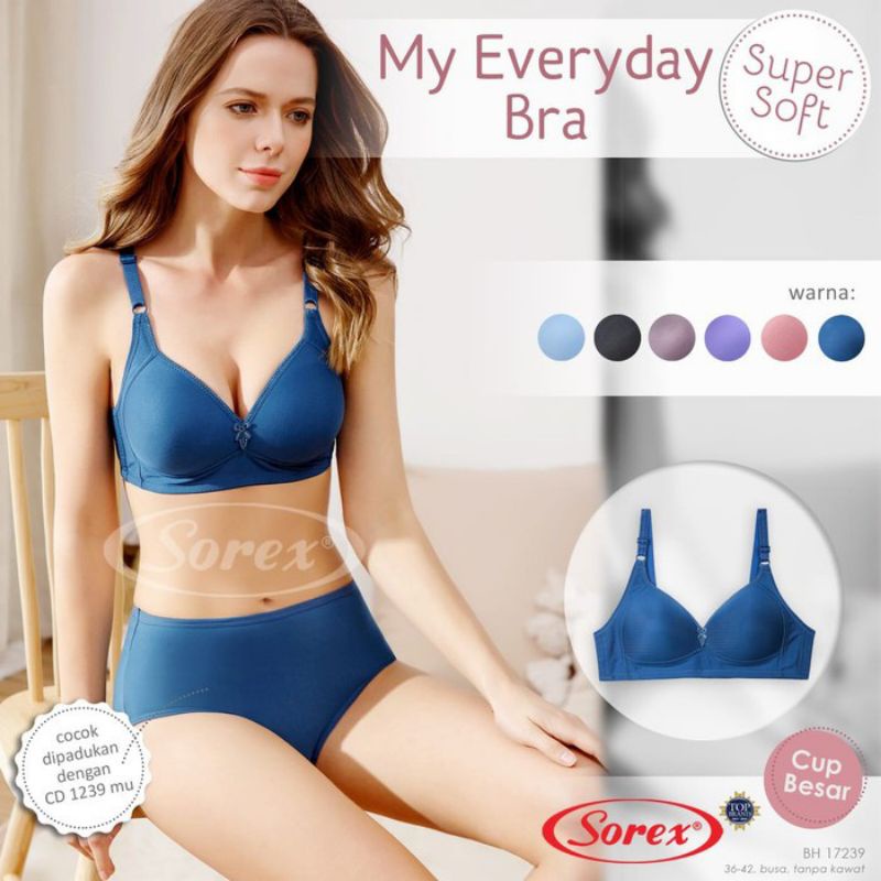 Bh Bra Sorex 17239(Cup C)Super Soft | Bra Busa Tipis Tanpa Kawat