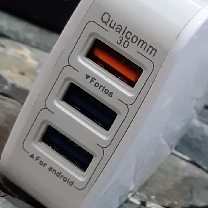 Charger Fast Charging 3 USB Qualcomm 3 Ampere Quick Charge Original