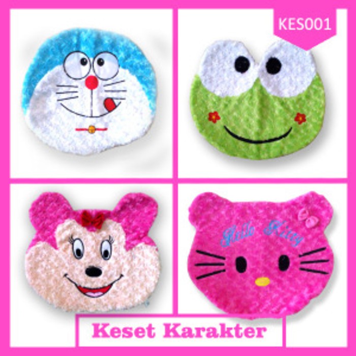 Keset Karakter Doraemon Kitty Mickey &amp; Keroppi OK Banget