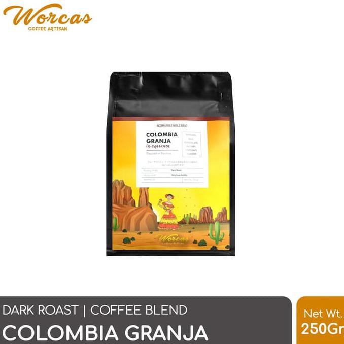 

WORCAS Special Blend Colombia Granja La Esperanza 250 Gram Dark Roast - BUBUK KASAR