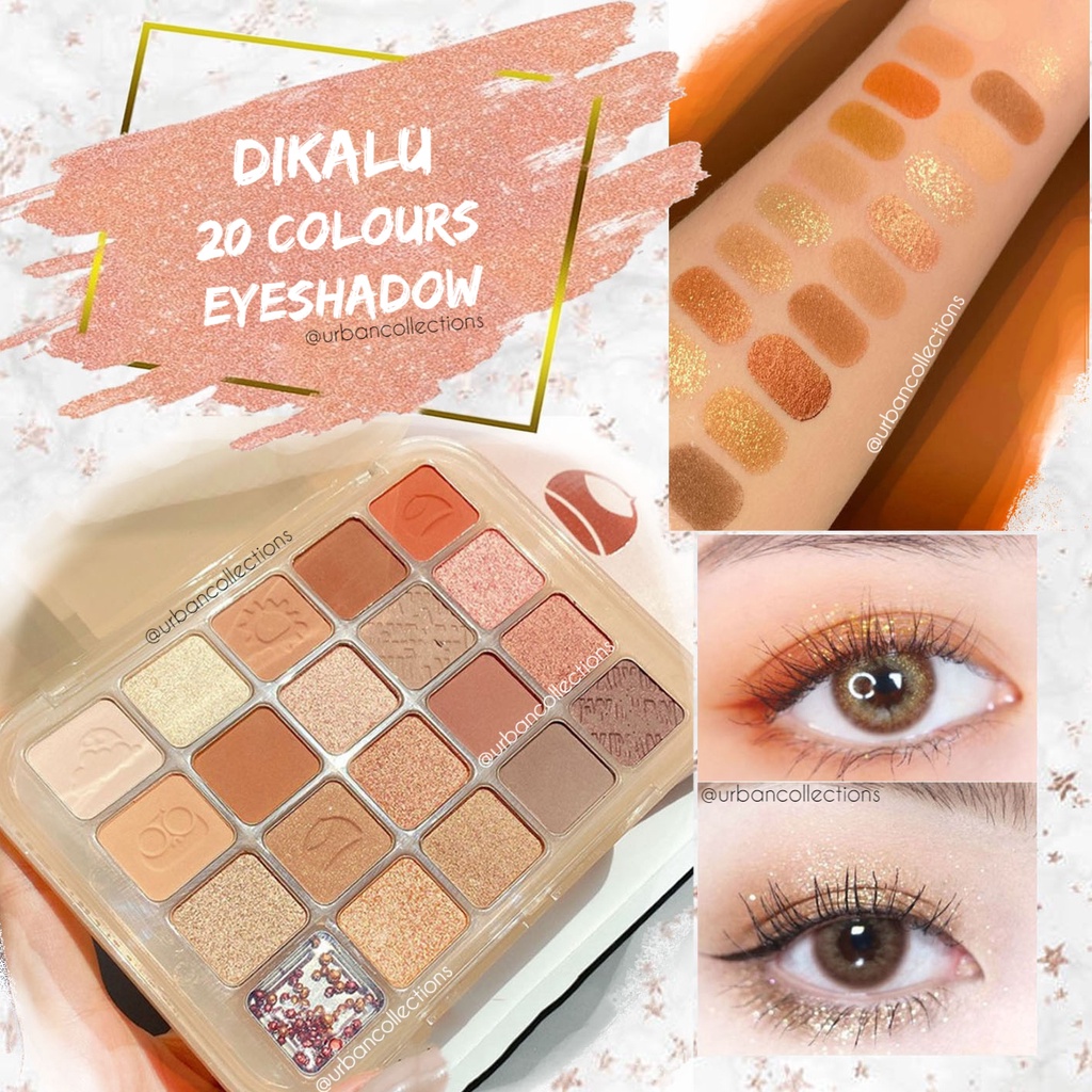 DIKALU CHESTNUT 20 COLOUR EYESHADOW PALETTE EYESHADOW 20 WARNA CHESTNUT DIKALU EYE SHADOW KOREAN EYESHADOW ORIGINAL TERMURAH MATTE EYESHADOW GLITTER EYESHADOW