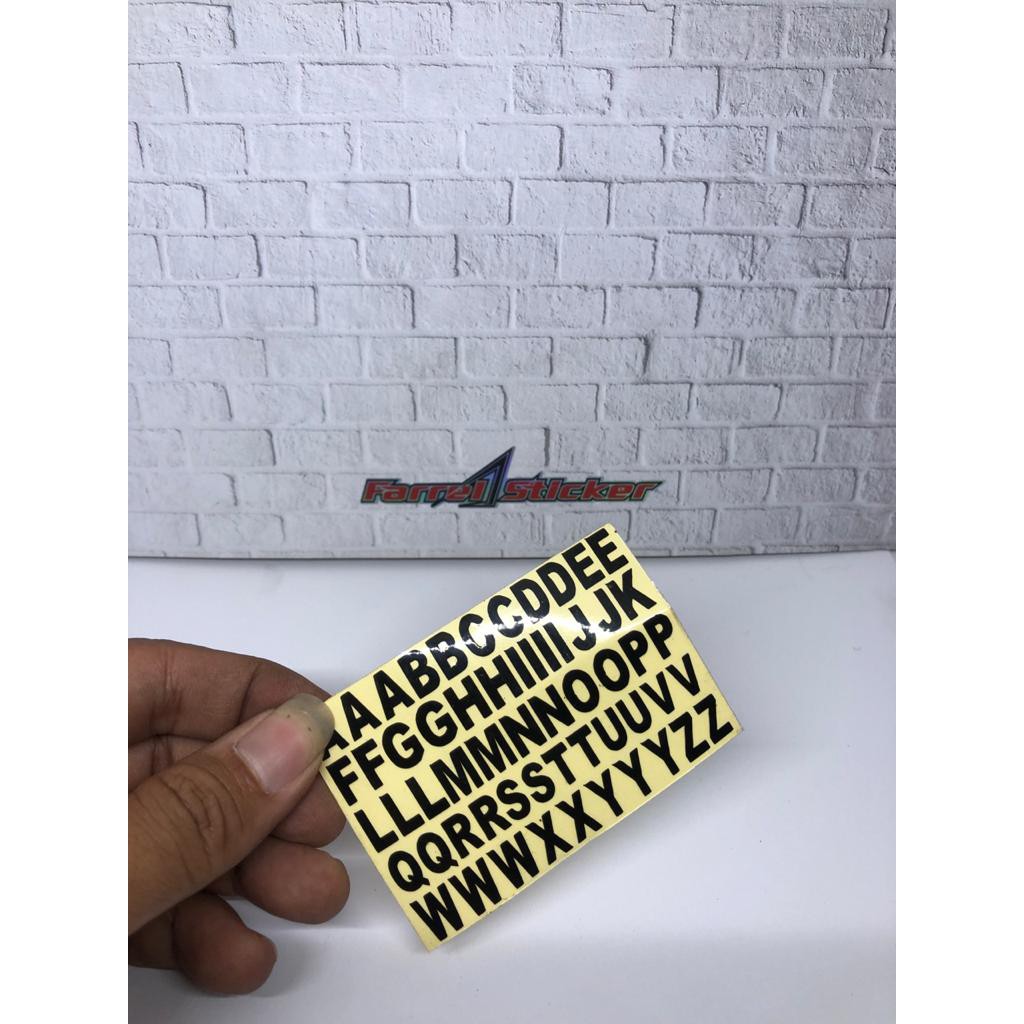 stiker sticker HURUF ABJAD rugos kecil