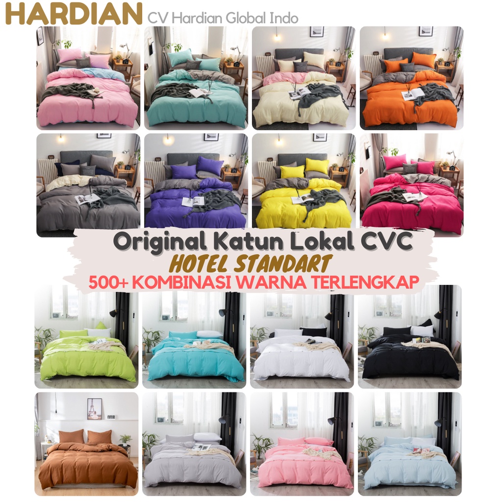 Jual Hardian Bedcover Set Polos 120x200 160x200 180x200 Badcover Bed