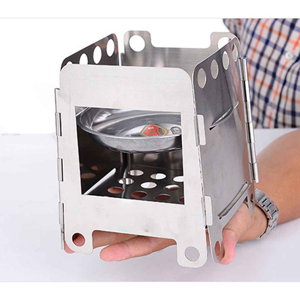 Mar Portable Outdoor Folding Stove Stainless Steel Firewood Solid
