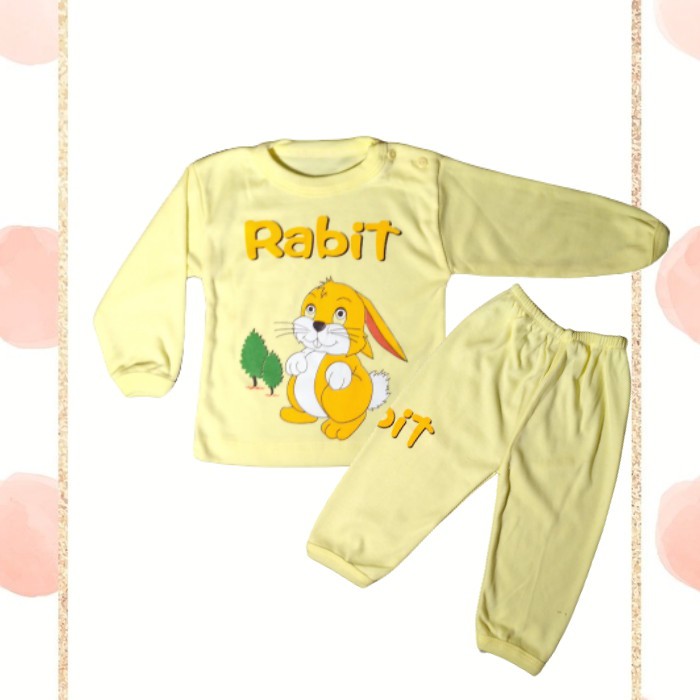 baju bayi oblong kancing pundak | setelan anak motif rabbit