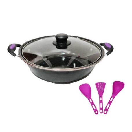 Panci Set 5 Marbel Cookware Frypan Hot Pot Kado Nikah Hampers Nikah