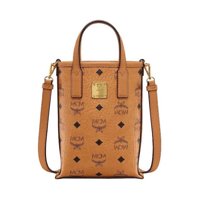 MCM Essential Mini Tote Bag Cognac ORIGINAL