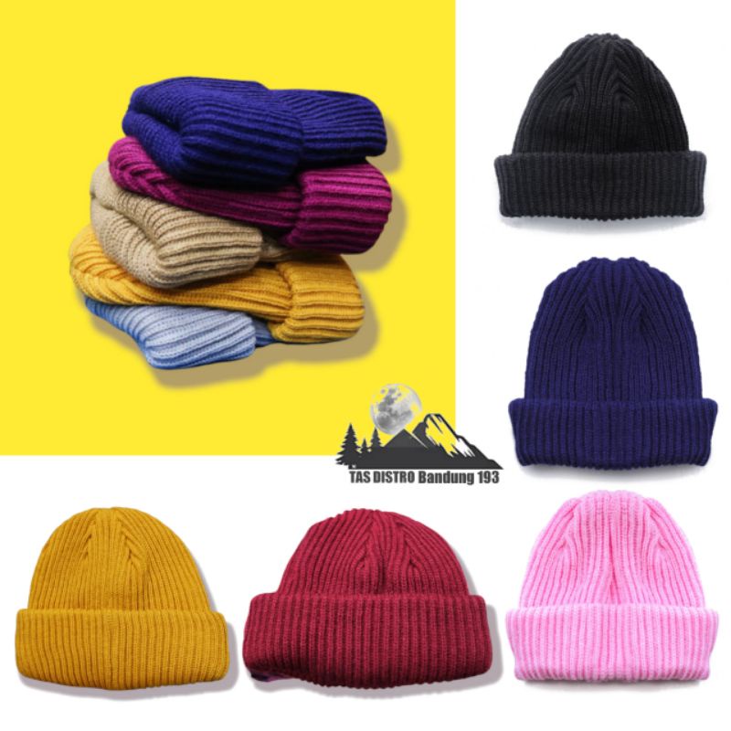 TERLARIS Topi Kupluk Rajut Beanie Hat Short Pria Wanita Dewasa Premium Distro Quality