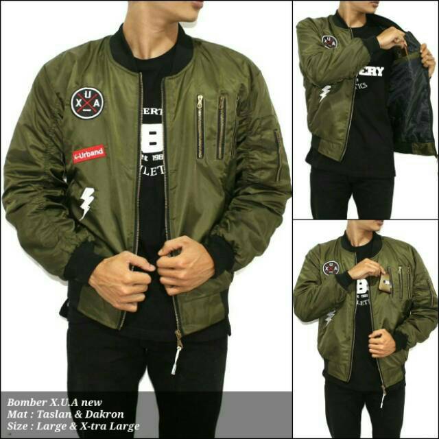 new XUA bomber triple pocket zipper / bomber premium / jaket jokowi / bandung / limited stock