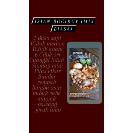 

Baso Aci/ Boci/ Bocikuy Super Pedas