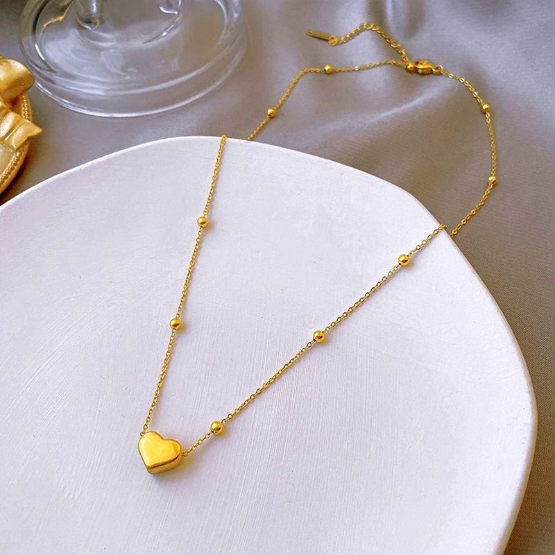 Kalung Titanium Love Rantai Biji Lada K04047