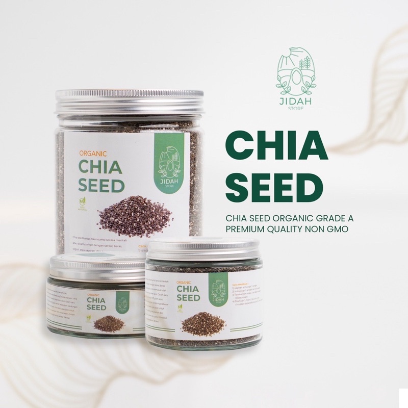 

organik Chia seed Jidah Store organic Grade A Premium quality non GMO chia seed biji chia selasih