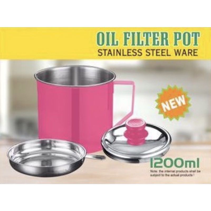 Oil Pot Saringan Minyak Stainless 1200ml Oilpot